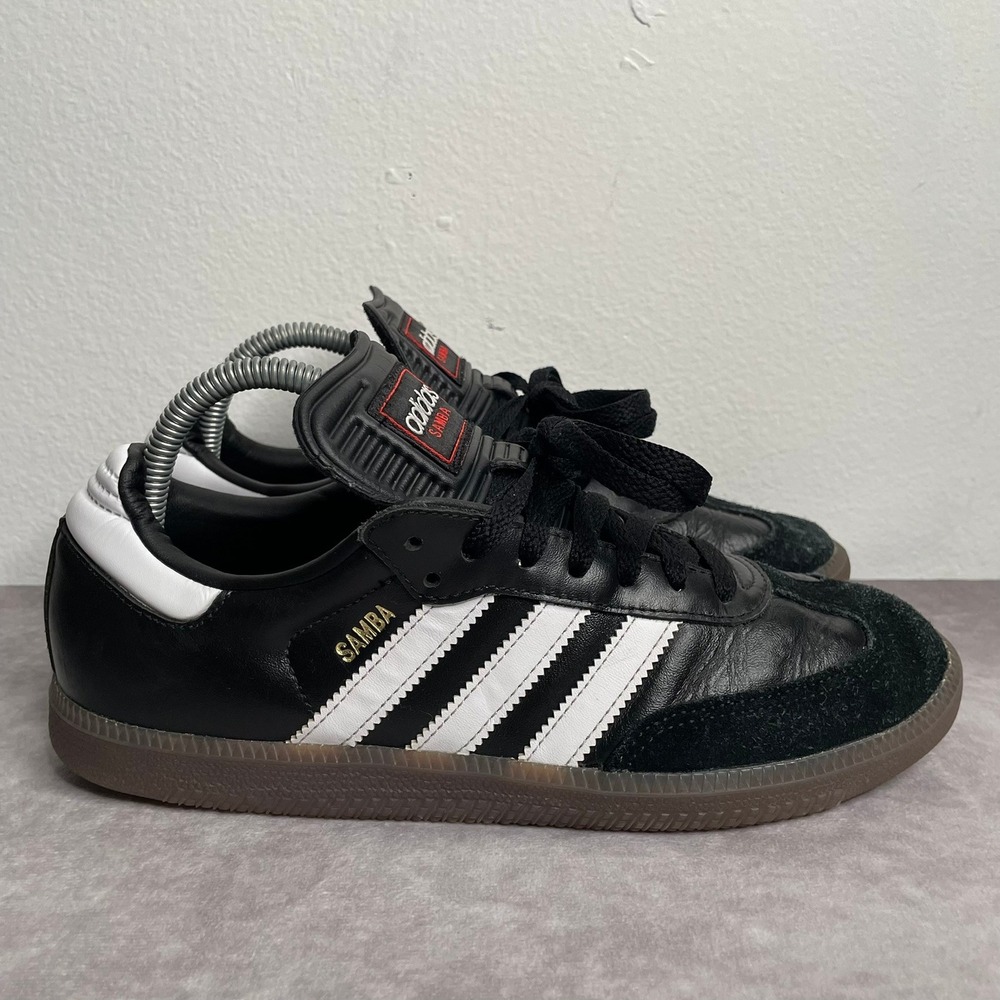 Adidas Samba Classic OG Sneakers Shoes Mens 7.5 Black Gum Leather Low Indoor
